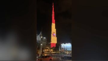 Dubai se solidariza con España: así vistieron el edificio más alto del mundo
