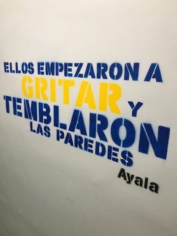 Todas las frases pintadas en La Bombonera