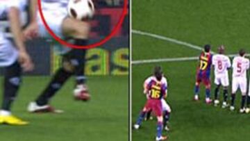 Anulan un gol legal al Barça en una falta que no fue