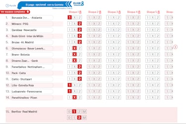 Pronóstico de la Quiniela de fútbol jornada 43 - 17/2/26 