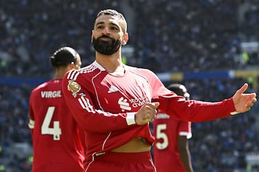 Salah strikes, Van Dijk finishes as Liverpool win derby at the death