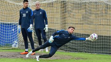26/09/2023 FUTBOL ENTRENAMIENTO AMOREBIETA UNAI MARINO JON MIKEL MAGUNAGOITIA PABLO CAMPOS