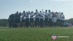 Junior entrena en Argentina previo al duelo con Lan&uacute;s de Copa Sudamericana 