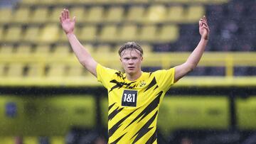 Haaland con el Dortmund.