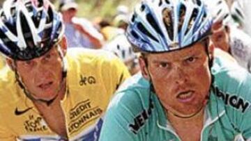 <b>INSEPARABLES.</b> Desde la última crono Lance Armstrong se ha convertido en la sombra de Jan Ullrich.