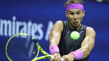 Rafael Nadal durante su partido con John Millman.