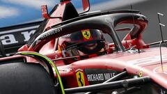 Ferrari's Spanish driver Carlos Sainz Jr drives during the second practice session at The Circuit Zandvoort, ahead of the Dutch Formula One Grand Prix, in Zandvoort on August 25, 2023. (Photo by JOHN THYS / AFP)