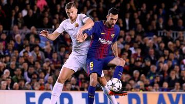 Busquets contra el Roma. 