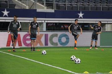 Andrés Guardado, Hirving Lozano, Diego Reyes y Raúl Jiménez, selección mexicana