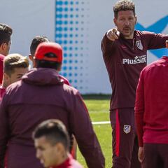 Simeone no da pistas en el once para recibir al Sevilla