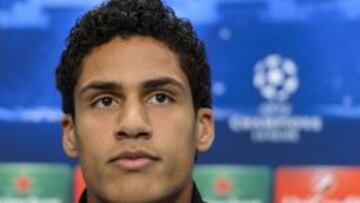 Raphael Varane, en rueda de prensa antes del partido frente al Basilea.