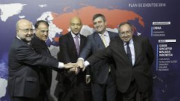 José Ángel López Jorrín, Javier Tebas, Jaime García Legaz, Miguel Cardenal y José Miguel Bonet.