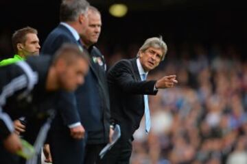 Manuel Pellegrini durante el duelo de su equipo. 