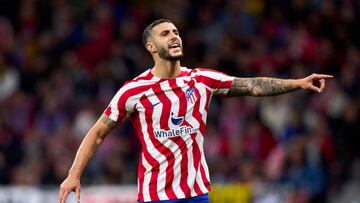 MADRID, SPAIN - MARCH 18: Mario Hermoso of Atletico de Madrid reacts during the LaLiga Santander match between Atletico de Madrid and Valencia CF at Civitas Metropolitano Stadium on March 18, 2023 in Madrid, Spain. (Photo by Diego Souto/Quality Sport Images/Getty Images)