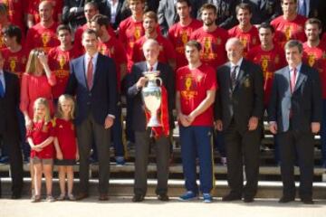 Recepción de los Reyes a la Selección tras ganar la Eurocopa de 2012 que se disputó en Polonia y Ucrania.
