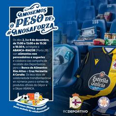 El Deportivo abrirá Riazor para recoger alimentos y juguetes