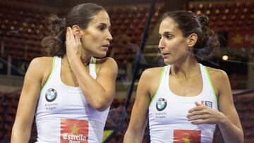 Majo Mapi Sánchez Alayeto durante uno de los partidos de cuartos de final del Zaragoza Open.