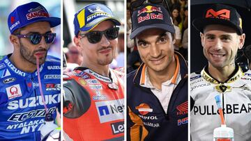 Iannone, Lorenzo, Pedrosa y Bautista.
