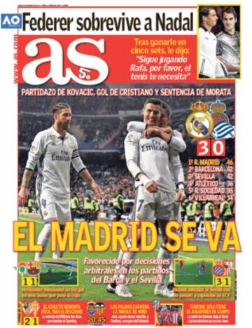 Las portadas de AS de enero