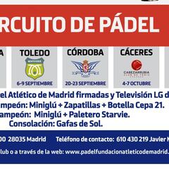 Vuelve el torneo de pádel de la Fundación del Atleti: III edición