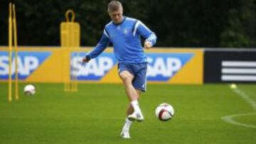 Kroos, durante un entrenamiento con su selección.