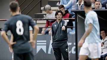 Solari, durante un partido del Real Madrid Castilla.