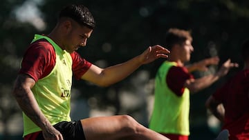 Theo entrenando en la primesa semana de pretemporada con el Mil&aacute;n. 