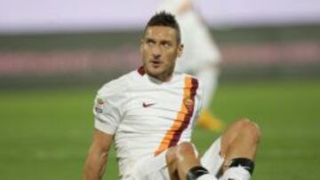 Totti, durante el partido.