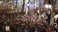 La celebración en Canaletas se saldó con 20 detenidos