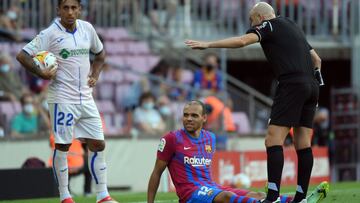 Braithwaite y Sergi Roberto acaban el partido 'tocados'
