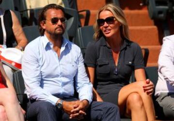 El ex tenista profesional Henri Leconte con su mujer Florentine Leconte.