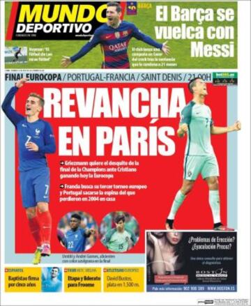 Portadas de la prensa mundial