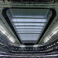 Instantánea de la cubierta retráctil del nuevo .Santiago Bernabéu.