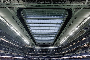 Instantánea de la cubierta retráctil del nuevo Santiago Bernabéu.