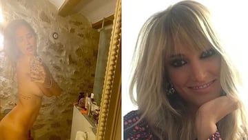 Imágenes de Alba Carrillo desnuda y posando sonriente.