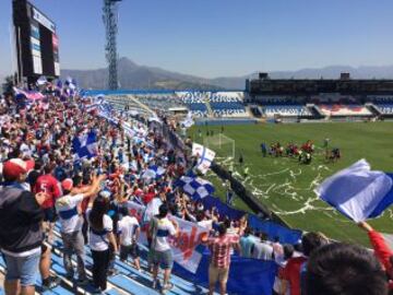 Los hinchas en la última práctica de la UC