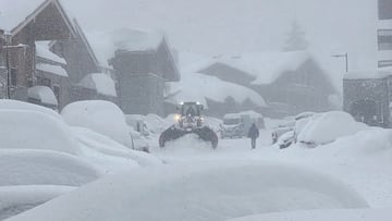 Val d'Isere, cubierta de nieve en febrero del 2026 tras intensas nevadas