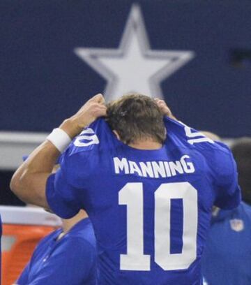 Los Giants comenzaron su drive en la yarda 20 a falta de 5:01 para que finalizara el encuentro y se encontraron en la Red Zone a falta de menos de dos minutos del final, pero Manning no fue capaz de conectar el pase decisivo y optaron por el field goal, que conect¨® Brown poniendo el 26-20 en el luminoso a falta de 1:37.