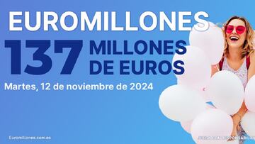 Euromillones: comprobar los resultados del sorteo de hoy, martes 12 de noviembre