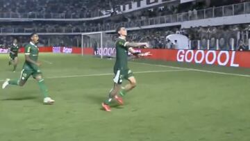 El colombiano marcó un gol agónico para sellar la victoria 2-1 sobre Santos en un emocionante cierre en Villa Belmiro.