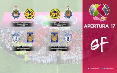 De sábado a sábado, los duelos semifinales de la Liga Femenil