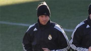 Guti durante un entrenamiento