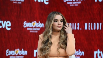 Melody durante la rueda de prensa ofrecida tras su paso por Eurovisi車n, a 26 de mayo de 2025, en Madrid (Espa?a).
FAMOSOS;RUEDA DE PRENSA;EUROVISI?N;ARTISTA
Jos谷 Oliva / Europa Press
26/05/2025