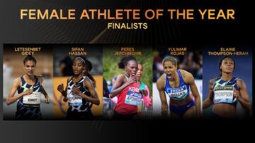 Gidey, Hassan, Jepchirchir, Rojas y Thompson-Herah, finalistas a 'Mejor Atleta Femenina' del a?o