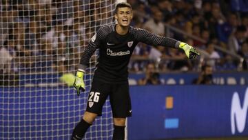 Kepa durante el partido entre el Deportivo y el Athletic de LaLiga Santander