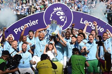 Agüero volvió a ganar la Premier League, en 2018.