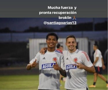 El fútbol se une para apoyar a Santiago Arias tras la lesión