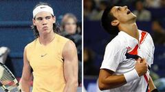 Rafa Nadal y Novak Djokovic.
