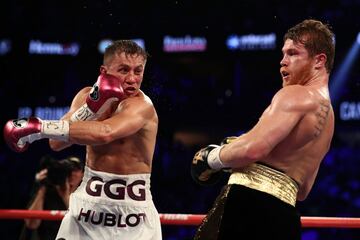 El triunfo de Canelo sobre Golovkin en imágenes