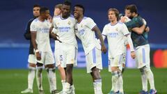 Camavinga y Vinicius, felices, tras terminar el partido.